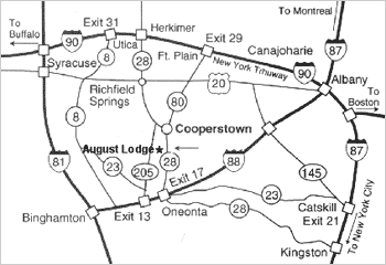 map of greater Cooperstown NY